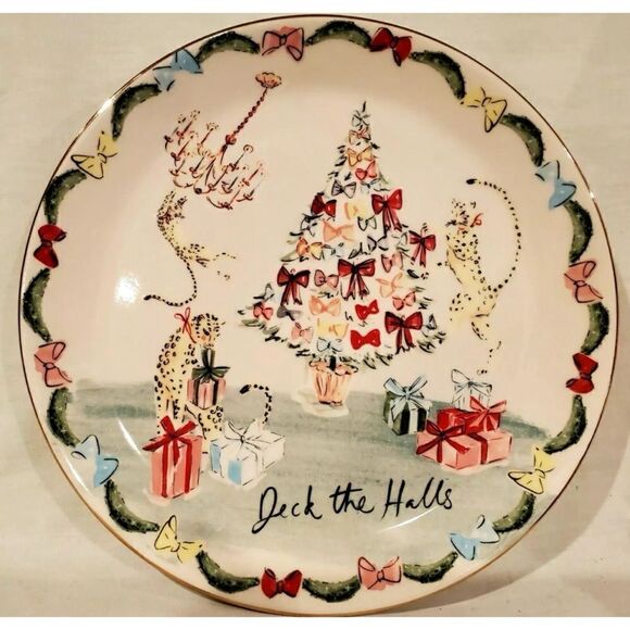 Anthropology Susannah Garrod 'Tis The Season Dessert Plate - Picture 3 of 4